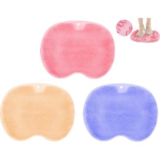   CHUANGOU Kefka na nohy do sprchy, 3-dielna sada – podložka na masáž nôh na peeling, zlepšenie krvného obehu, odstránenie odumretej kože