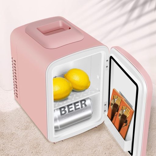 Prenosná mini chladnička WANNYTON s objemom 4 litre s funkciou ohrevu, do auta a kancelárie, AC/DC