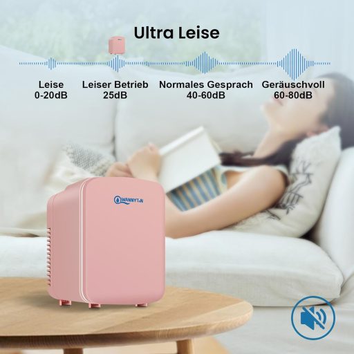 Prenosná mini chladnička WANNYTON s objemom 4 litre s funkciou ohrevu, do auta a kancelárie, AC/DC