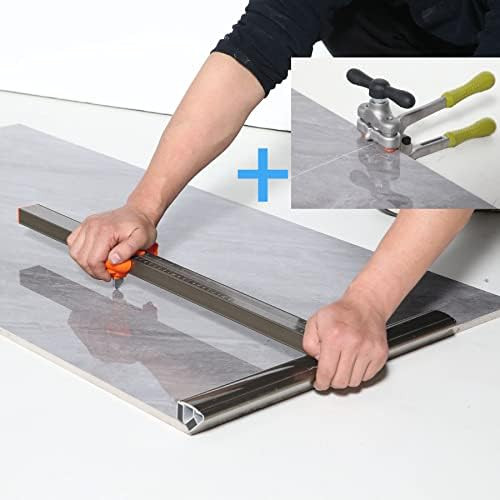 Set profesional de tăiat gresie și faianță youkzuan, cu capacitate de tăiere de 120 cm - Mașină de tăiat gresie și faianță manuală cu clește puternic, 3 lame de tăiere și 3 role de tăiere.