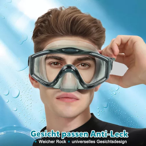KUYOU Snorkel szett maszk száraz csővel, anti-szivárgás anti-párásodás búvárkodáshoz