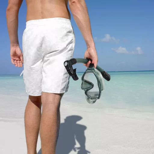 KUYOU Snorkel szett maszk száraz csővel, anti-szivárgás anti-párásodás búvárkodáshoz