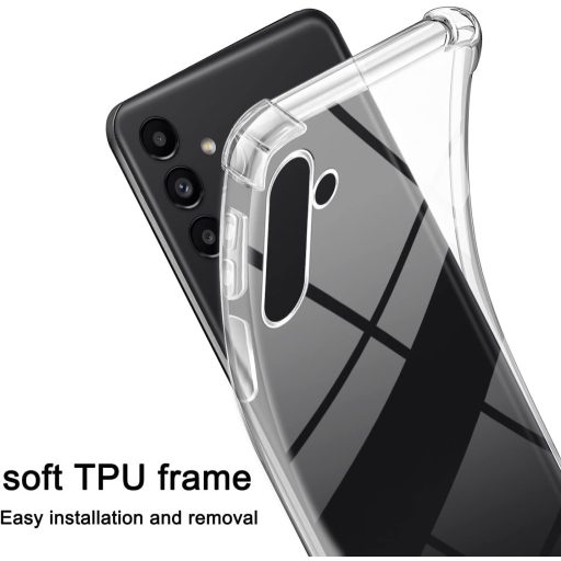 TTSWJBD Samsung Galaxy A34 5G Átlátszó Szilikon Tok Nyakpánttal - Rózsaszín Telefontok Levehető Zsinórral és Képernyővédővel