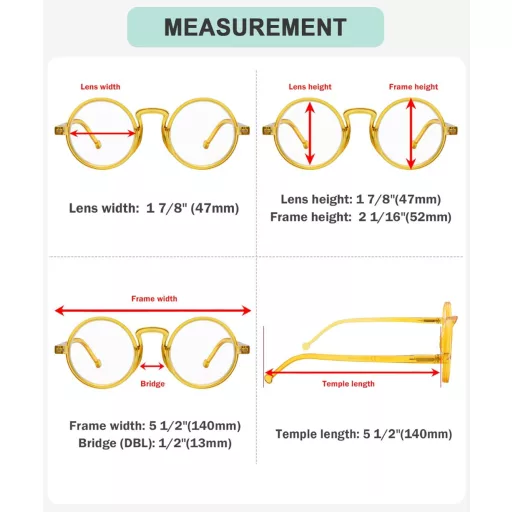 Eyekepper 4 bucăți Ochelari de citit mari, rotunzi, +2.25 cu balama cu arc, unisex