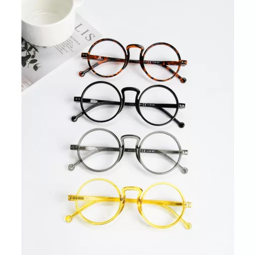 Eyekepper 4 db Nagyméretű Kerek Olvasószemüveg +2.25 Rugós Zsanérral Unisex