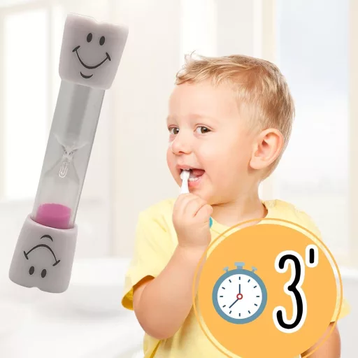 Divertideas 3 Perces Homokóra Gyerekeknek - 3 db Színes Időmérő Fogmosáshoz és Egészséges Szokások Kialakításához - Műanyag Játékos Időzítő
