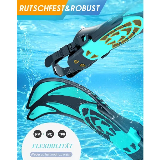 Lealinga 3 az 1-ben búvárkészlet úszófinnekkel, anti-leak maszk és száraz snorkel