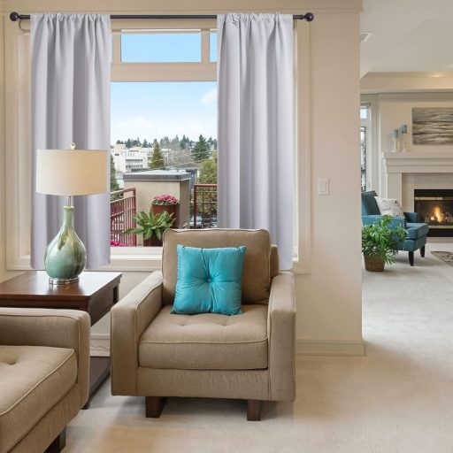 MRTREES Sötétítő Függöny Szett 2 db Krém 60x120 cm Nappali Hálószoba Konyha