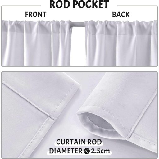 MRTREES Sötétítő Függöny Szett 2 db Krém 60x120 cm Nappali Hálószoba Konyha