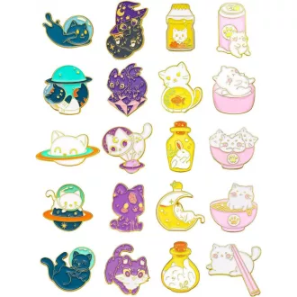   Tiamu 20 ks roztomilá nažehľovacia súprava nálepiek mačiek na oblečenie a tašky