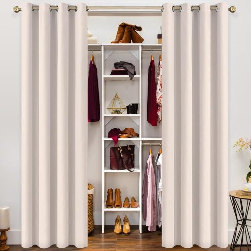 MRTREES Hőszigetelő Sötétítő Függöny 210x140cm Beige Zajcsökkentő Blackout