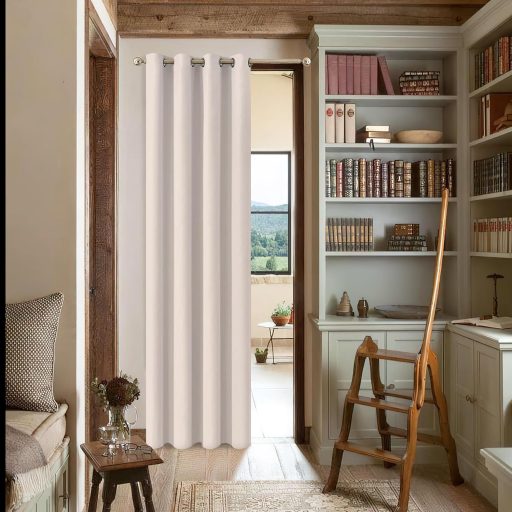 Perdea Blackout Termoizolantă MRTREES 210x140cm Bej, Fonoabsorbantă