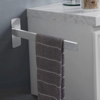   Qiannhee 40 cm Rozsdamentes Acél Öntapadós Törülközőtartó Ezüst