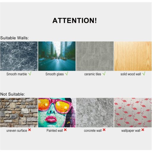 Qiannhee Samoljepljivi Zidni Držač Ručnika 40cm Nehrđajući Čelik Dupli Crni