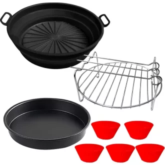   Moleath Légfryer Kiegészítő Szett 4 Részes Chefman Philips HD9252 Kompatibilis