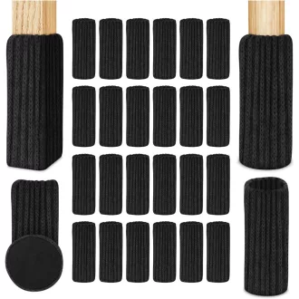   OSDUE Tkanina Zaštitne Čarape za Noge Namještaja 24 kom Protuklizne Crne Za Zaštitu Poda