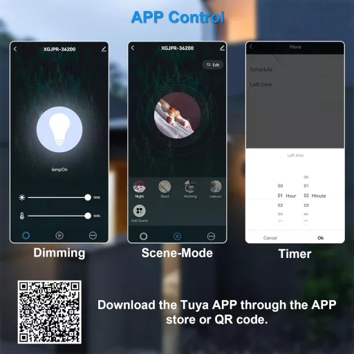 Lampă de perete pentru exterior Klighten 24W, reglabilă, cu control prin aplicație, rezistentă la apă IP65