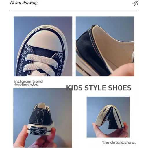 DEBAIJIA Gyermek Vászon Sportcipő  33 EU - Csúszásmentes Futócipő Fiúknak és Lányoknak, Kényelmes Szabadidő Cipő Utcai Viseletre