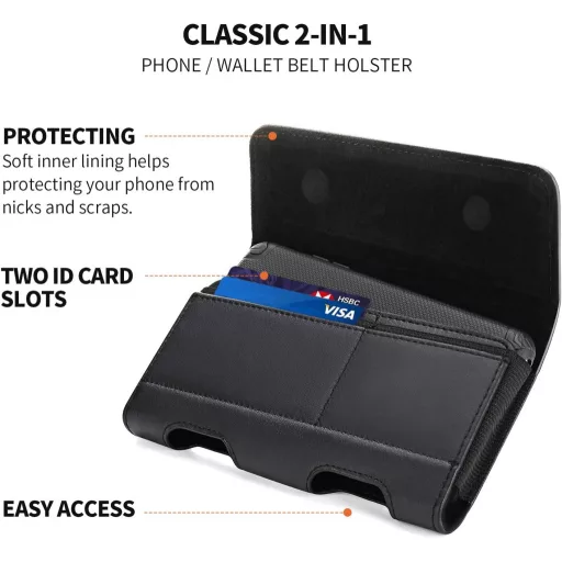 Husă magnetică de curea Gcepls pentru Samsung Galaxy Z Fold 4/3/2 cu suport pentru card de identitate