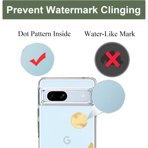 Husă Transparentă Unov pentru Google Pixel 7a - Carcasă Subțire de Protecție TPU cu Model Montan în Relief, Rezistentă la Impact, Compatibilă cu Încărcarea Wireless