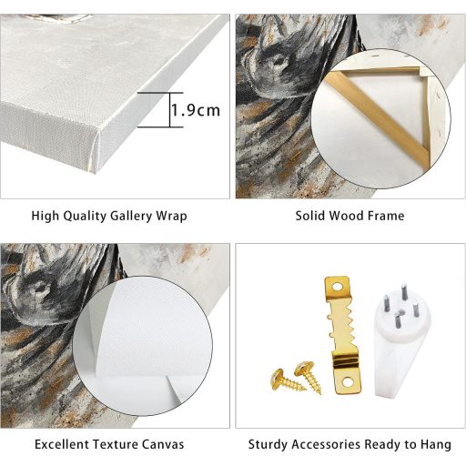 FajerminArt Absztrakt Virágzó Fa Vászonkép 120x50cm Színes Falikép Nappalihoz Hálóhoz Keret Nélkül