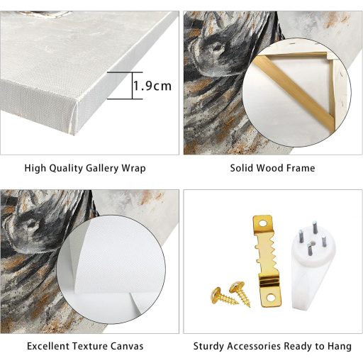 FajerminArt Absztrakt Virágzó Fa Vászonkép 120x50cm Színes Falikép Nappalihoz Hálóhoz Keret Nélkül