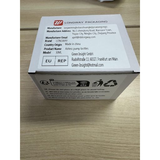 LONGWAY 6x30ml Bezvzduchový dávkovač s pumpičkou, cestovná kozmetická fľaštička na krém