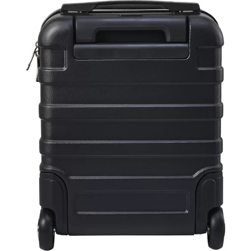 Cabin Max Anode Fekete Kemény Héjú Kabinbőrönd, Könnyű ABS Gurulós Utazótáska 4 Kerékkel, Wizz Air Kompatibilis 40x30x20cm