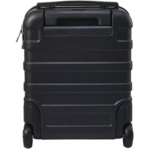 Cabin Max Anode Fekete Kemény Héjú Kabinbőrönd, Könnyű ABS Gurulós Utazótáska 4 Kerékkel, Wizz Air Kompatibilis 40x30x20cm