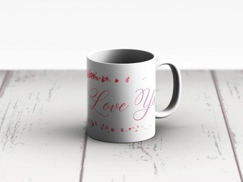 Cană ceramică romantică "Te iubesc" pentru Ziua Îndrăgostiților