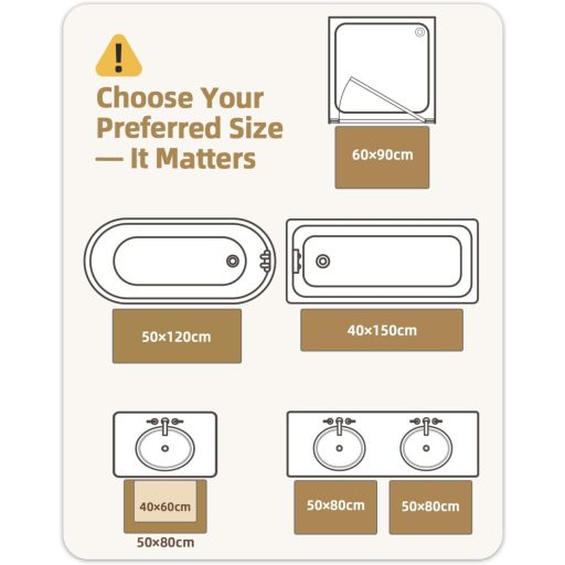 Covor de baie COLOR&GEOMETRY 50x120cm Alb Antiderapant Lavabil Chenille