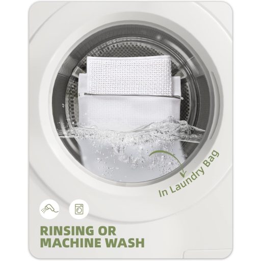 Covor de baie COLOR&GEOMETRY 50x120cm Alb Antiderapant Lavabil Chenille