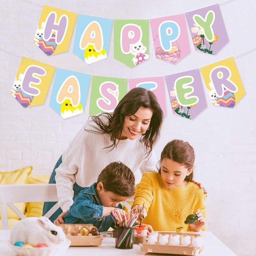 Veľkonočná girlanda so zajačikom a sada na ozdobenie torty - Slávnostná dekorácia