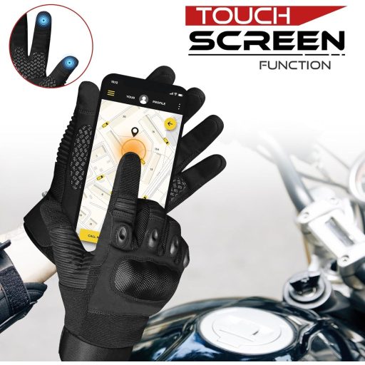 Mănuși Moto WESTWOOD FOX WFX cu Protecție Rigidă și Funcție Touchscreen Negre