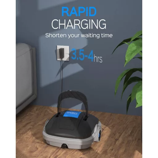 WYBOT Akkumulátoros Medence Takarító Robot, 100 Perc Autonóm Működés, Automatikus Parkolás - Dark Grey