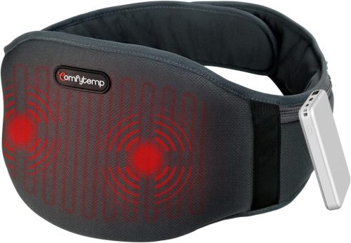 Centură lombară încălzită cu vibrații și wireless ComfyTemp, cu 3 niveluri și baterie de 5000mAh.