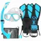 HH HHAO SPORT gyerek snorkel szett 180° panoráma búvármaszk és úszóuszony