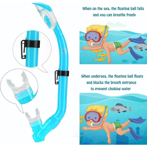 HH HHAO SPORT gyerek snorkel szett 180° panoráma búvármaszk és úszóuszony
