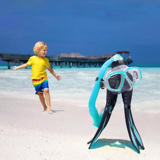 HH HHAO SPORT gyerek snorkel szett 180° panoráma búvármaszk és úszóuszony