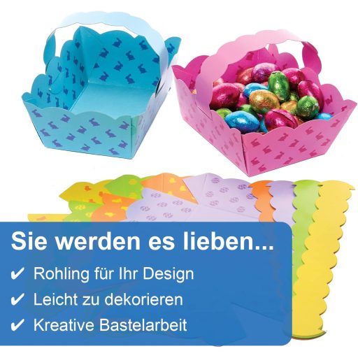 Baker Ross Húsvéti Kosarak Készlet - 30 db, DIY Tojáskereső Kosarak Gyerekeknek