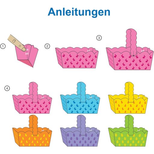 Baker Ross Húsvéti Kosarak Készlet - 30 db, DIY Tojáskereső Kosarak Gyerekeknek