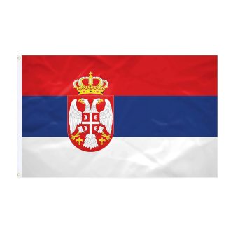   International Flag Szerbia zászló 150x240cm erős szövet szemekkel