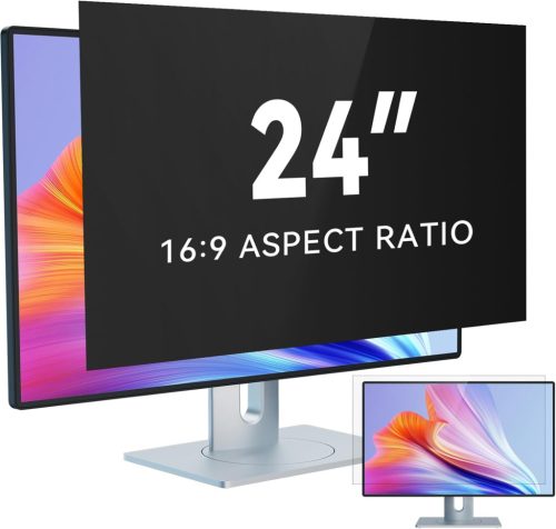 Filtru de confidențialitate IPROKKO 24" pentru monitor cu raport de aspect 16:9 - Folie de protecție antireflex și anti-lumină albastră pentru HP Dell Acer Lenovo Asus Monitoare