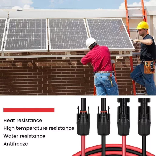 Vodootporni MC4 produžni kabel za solarne panele 1m, 6mm² - Prepakirano