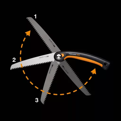 Fiskars Plus Összecsukható Fűrész 21cm Vastagabb Ágakhoz Fekete/Narancs - saw (20 cm blade)
