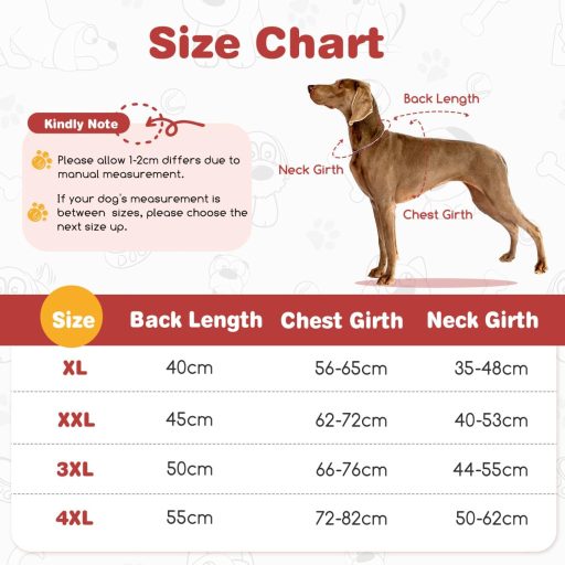 Nobleza Zimný kabát pre psov, vodeodolný, vetruvzdorný, reflexný, XXL, červený