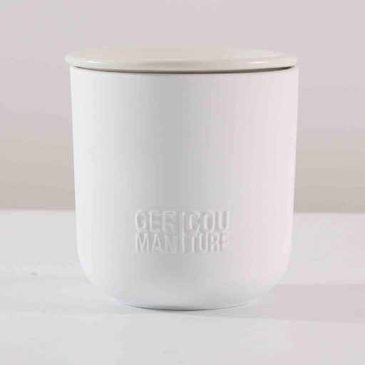 GC German Couture Keramický popolník pre IQOS Iluma, Terea, Heets, Glo Hyper, Ploom tabakové tyčinky - Biely okrúhly držiak s vrchnákom pre domácnosť a kanceláriu