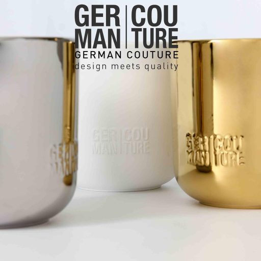 GC German Couture Keramický popolník pre IQOS Iluma, Terea, Heets, Glo Hyper, Ploom tabakové tyčinky - Biely okrúhly držiak s vrchnákom pre domácnosť a kanceláriu