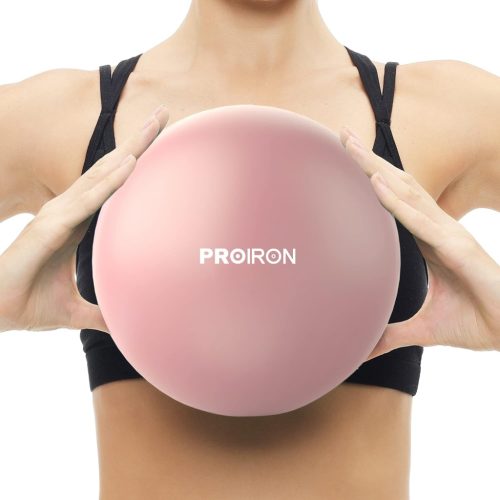 PROIRON 25cm-es Rózsaszín Pilates Labda Edzéstervvel és Pumpával