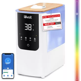   Levoit okos párásító nagy szobákhoz, felülről tölthető, meleg és hideg pára, 550 ml/h, 40 m², csendes